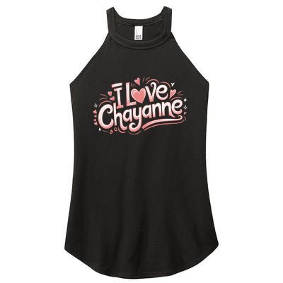 I Love Chayanne Couples First Name Women's Perfect Tri Rocker Tank