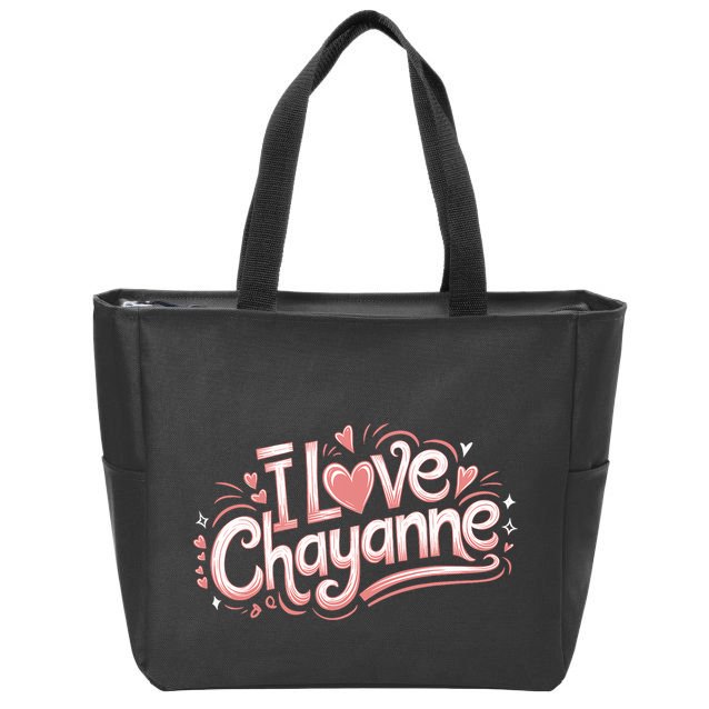 I Love Chayanne Couples First Name Zip Tote Bag