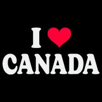 I Love Canada Day Heart Canadian Cooling Performance Crew T-Shirt