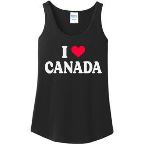 I Love Canada Day Heart Canadian Ladies Essential Tank