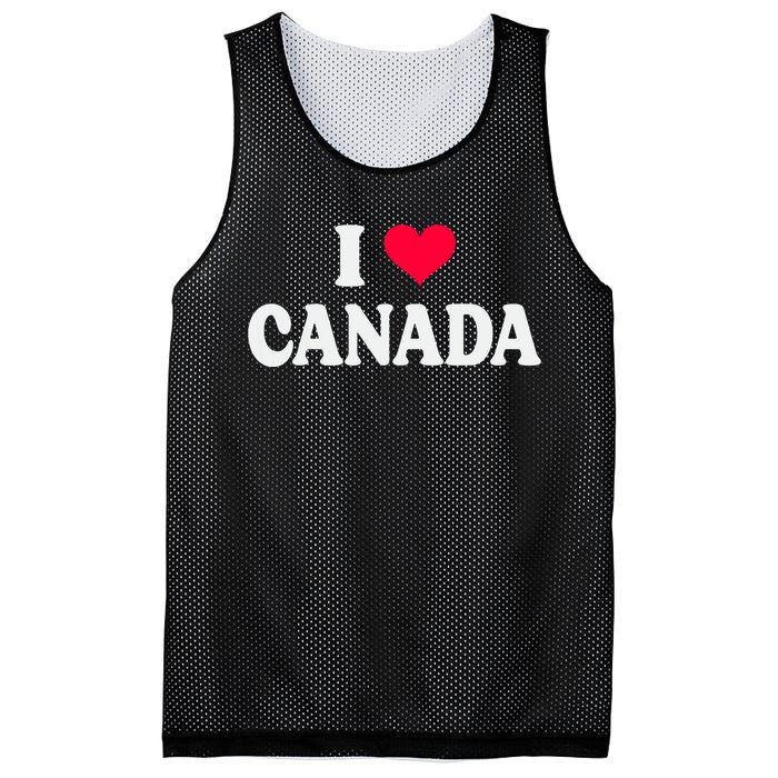 I Love Canada Day Heart Canadian Mesh Reversible Basketball Jersey Tank