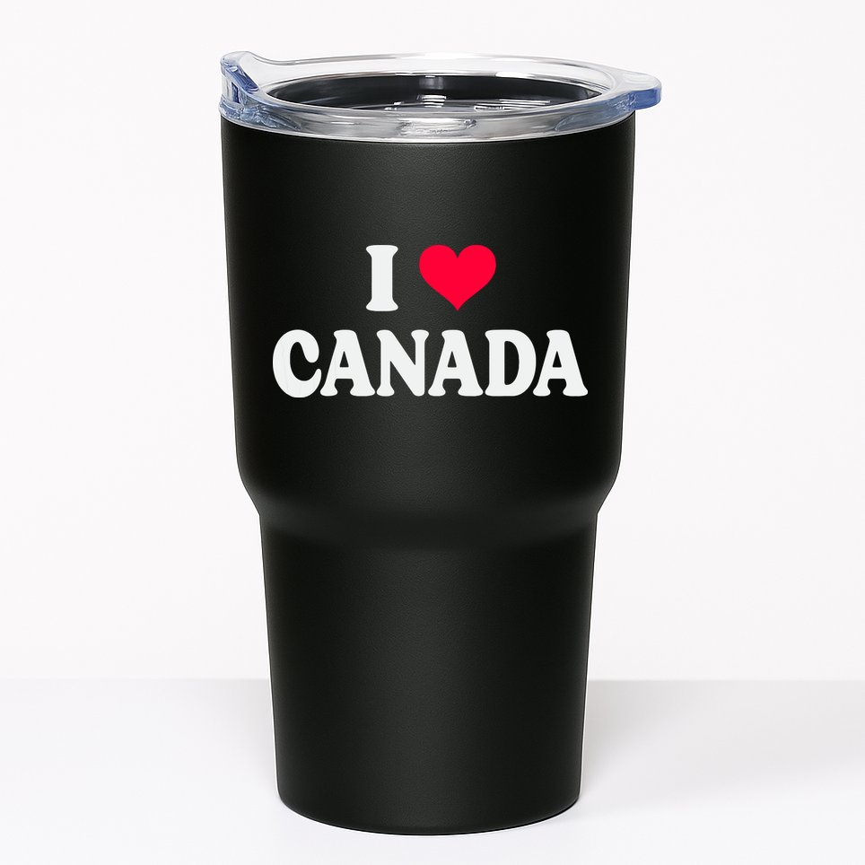 I Love Canada Day Heart Canadian Tumbler