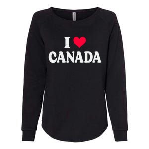 I Love Canada Day Heart Canadian Womens California Wash Sweatshirt