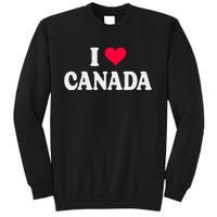 I Love Canada Day Heart Canadian Tall Sweatshirt