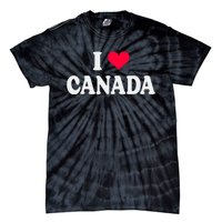 I Love Canada Day Heart Canadian Tie-Dye T-Shirt