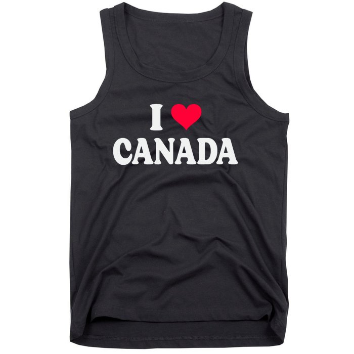 I Love Canada Day Heart Canadian Tank Top