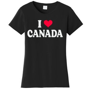 I Love Canada Day Heart Canadian Women's T-Shirt