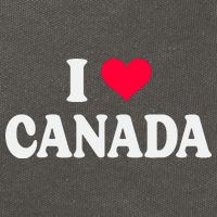 I Love Canada Day Heart Canadian Cotton Canvas Backpack
