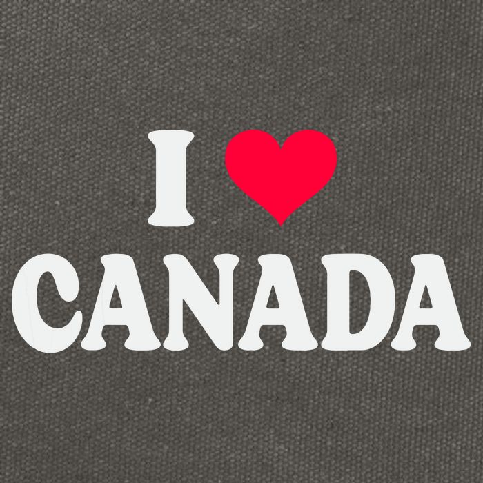 I Love Canada Day Heart Canadian Cotton Canvas Backpack