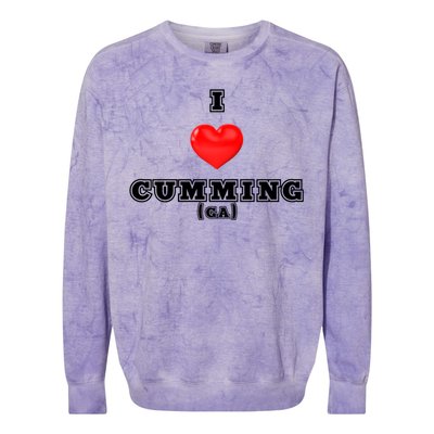 I Love Cumming Georgia Gift Colorblast Crewneck Sweatshirt