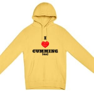 I Love Cumming Georgia Gift Premium Pullover Hoodie