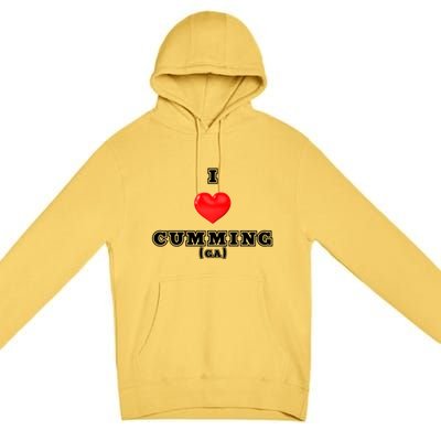 I Love Cumming Georgia Gift Premium Pullover Hoodie