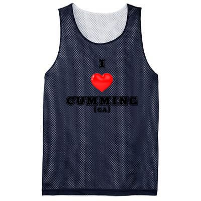 I Love Cumming Georgia Gift Mesh Reversible Basketball Jersey Tank