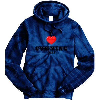 I Love Cumming Georgia Gift Tie Dye Hoodie