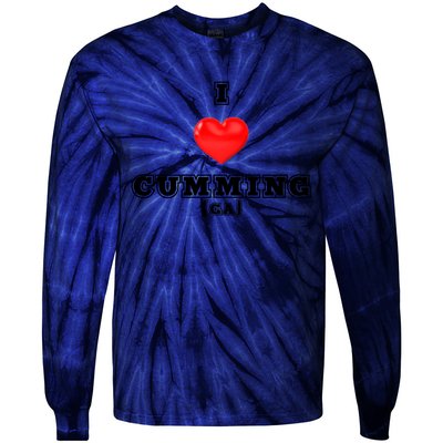 I Love Cumming Georgia Gift Tie-Dye Long Sleeve Shirt