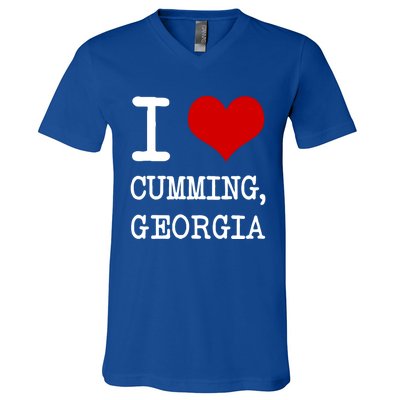 I Love Cumming Georgia Or I Heart Cumming Georgia Meaningful Gift V-Neck T-Shirt