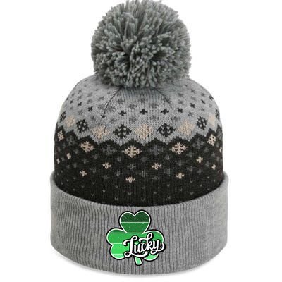 Irish Lucky Clover St The Baniff Cuffed Pom Beanie