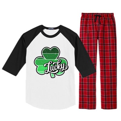 Irish Lucky Clover St Raglan Sleeve Pajama Set