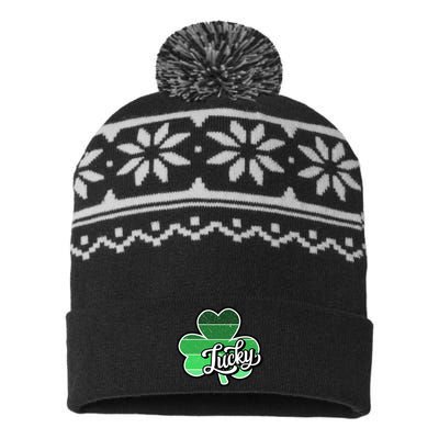 Irish Lucky Clover St USA-Made Snowflake Beanie