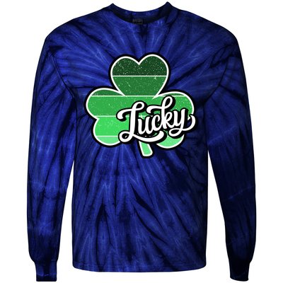 Irish Lucky Clover St Tie-Dye Long Sleeve Shirt