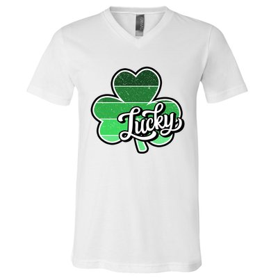 Irish Lucky Clover St V-Neck T-Shirt