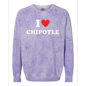 I Love Chipotle I Love Heart Chipotle Funny Food Lover Colorblast Crewneck Sweatshirt