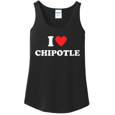 I Love Chipotle I Love Heart Chipotle Funny Food Lover Ladies Essential Tank