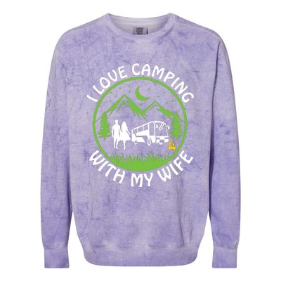 I LOVE CAMPING WITH MY WIFE Colorblast Crewneck Sweatshirt