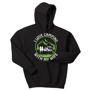 I LOVE CAMPING WITH MY WIFE Kids Hoodie