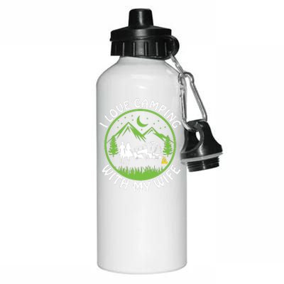 I LOVE CAMPING WITH MY WIFE Aluminum Water Bottle