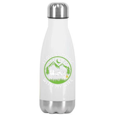 I LOVE CAMPING WITH MY WIFE Stainless Steel Insulated Water Bottle