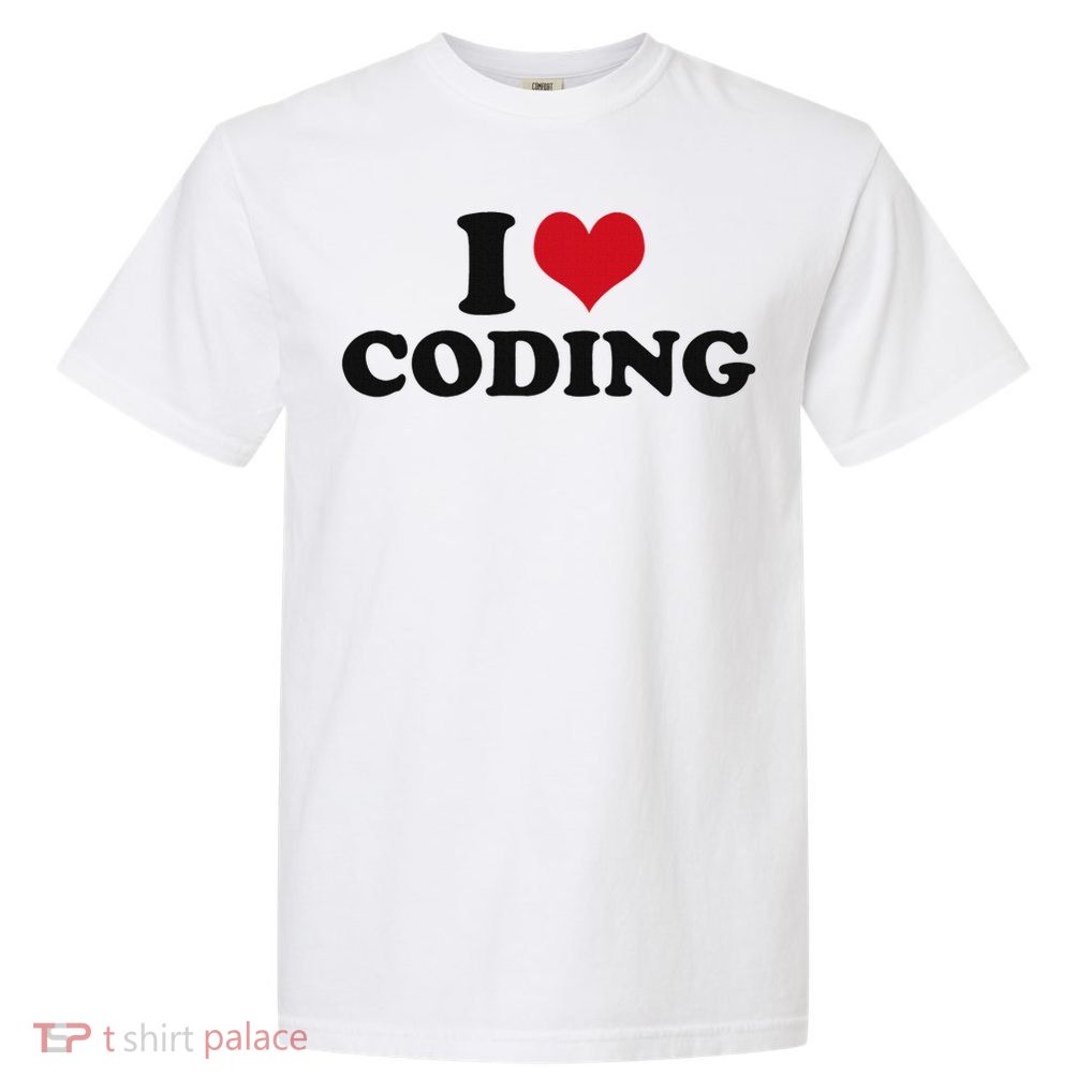I Love Coding Garment-Dyed Heavyweight T-Shirt
