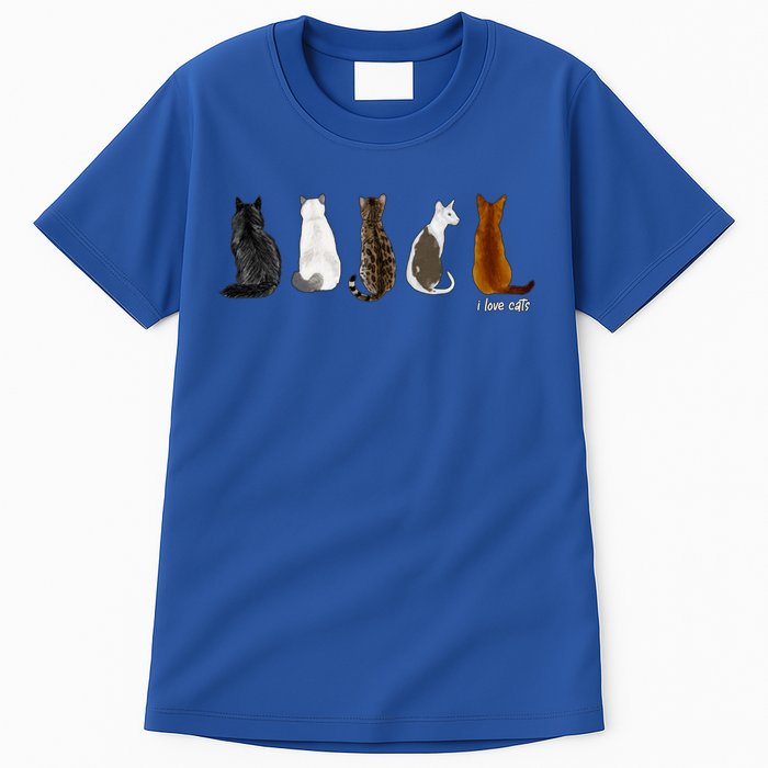 I Love Cats For Cat Lovers Gift Tall T-Shirt