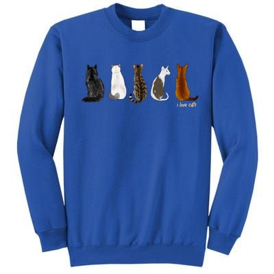 I Love Cats For Cat Lovers Gift Tall Sweatshirt