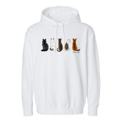 I Love Cats For Cat Lovers Gift Garment-Dyed Fleece Hoodie