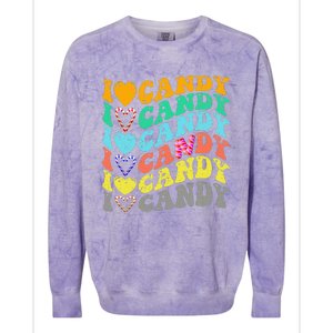 I love Candy Halloween Party Cute Trick or Treat Candyland Colorblast Crewneck Sweatshirt