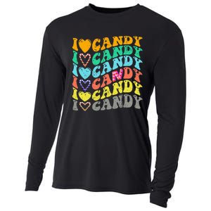 I love Candy Halloween Party Cute Trick or Treat Candyland Cooling Performance Long Sleeve Crew