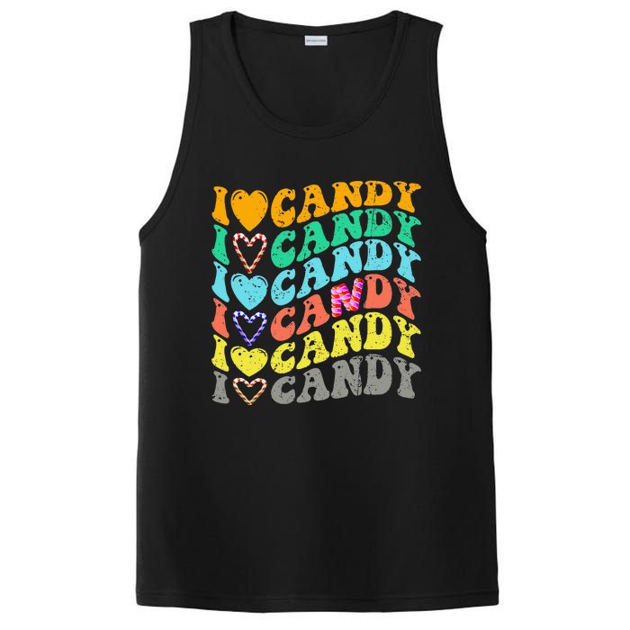 I love Candy Halloween Party Cute Trick or Treat Candyland PosiCharge Competitor Tank