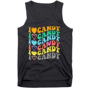 I love Candy Halloween Party Cute Trick or Treat Candyland Tank Top