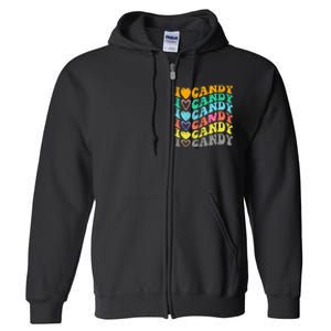 I love Candy Halloween Party Cute Trick or Treat Candyland Full Zip Hoodie