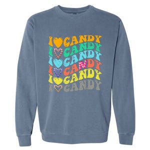 I love Candy Halloween Party Cute Trick or Treat Candyland Garment-Dyed Sweatshirt