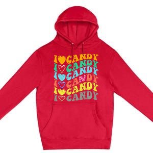 I love Candy Halloween Party Cute Trick or Treat Candyland Premium Pullover Hoodie