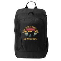 I Like Coffee My Bernedoodle And Maybe 3 People City Backpack