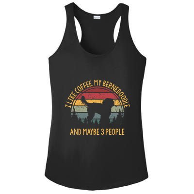 I Like Coffee My Bernedoodle And Maybe 3 People Ladies PosiCharge Competitor Racerback Tank