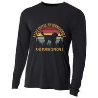 I Like Coffee My Bernedoodle And Maybe 3 People Cooling Performance Long Sleeve Crew
