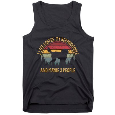 I Like Coffee My Bernedoodle And Maybe 3 People Tank Top