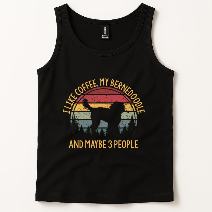 I Like Coffee My Bernedoodle And Maybe 3 People Tank Top