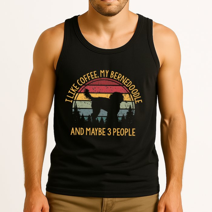 I Like Coffee My Bernedoodle And Maybe 3 People Tank Top