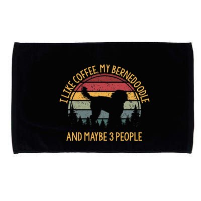 I Like Coffee My Bernedoodle And Maybe 3 People Microfiber Hand Towel