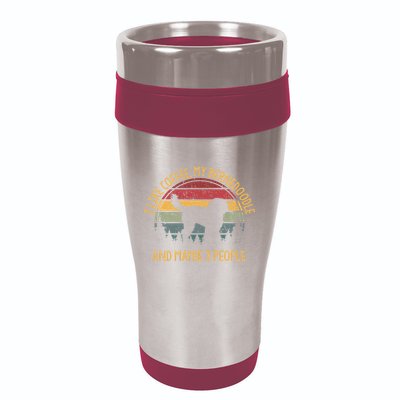 I Like Coffee My Bernedoodle And Maybe 3 People 16oz Travel Tumbler